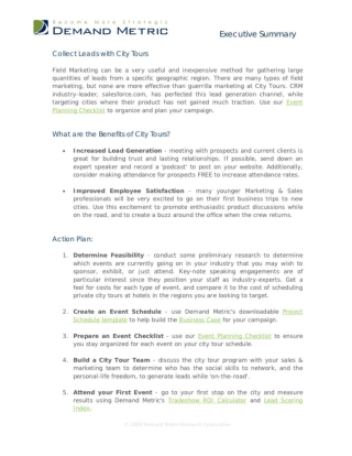 Collect Leads with City Tours
