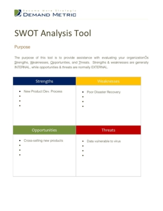 SWOT Analysis Template