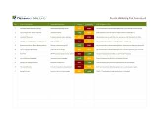 Mobile Marketing Risk Assessment