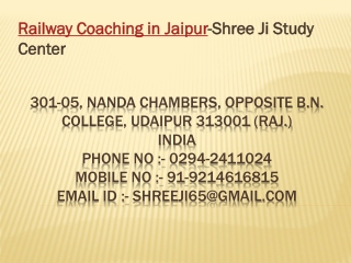 Railway Coaching in Jaipur