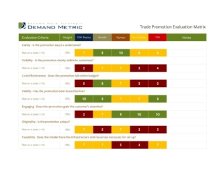 Trade Promotion Evaluation Matrix