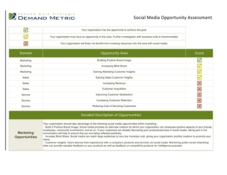 Social Media Opportunity Assessment Tool
