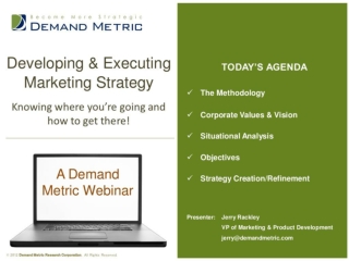 Webinar - Developing Marketing Strategy