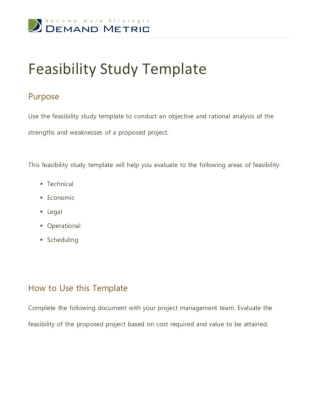 Feasibility study template
