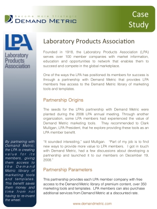 Demand Metric - Member Benefit Case Study: LPA