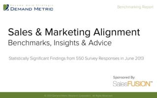 Sales and Marketing Alignment Benchmarking Report