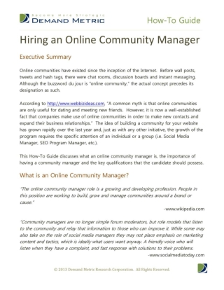 How-to-Guide: Hiring an Online Community Manager