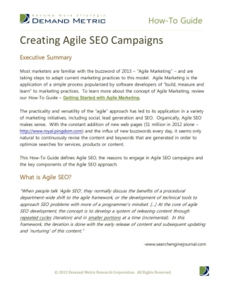 How-to-guide: Creating Agile SEO Campaigns