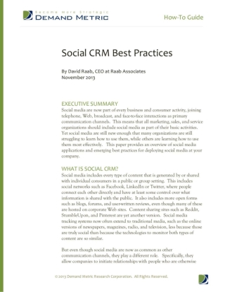 How-to-Guide - Social CRM Best Practices