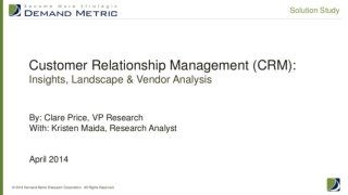 CRM Solution Study