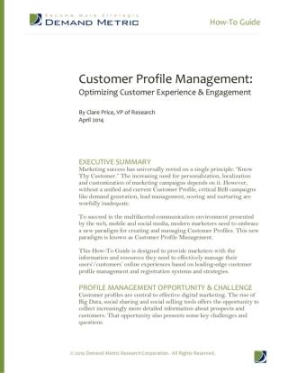 How-To Guide: Customer Profile Management