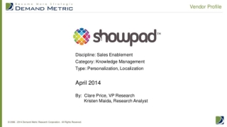 Vendor Profile: Showpad