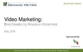 Video Marketing Benchmark Report
