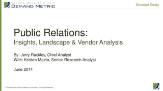Public Relations Solution Study