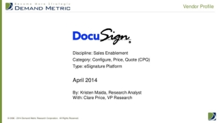 Vendor Profile: DocuSign