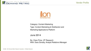 Vendor Profile: ion interactive