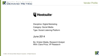 Vendor Profile: Hootsuite