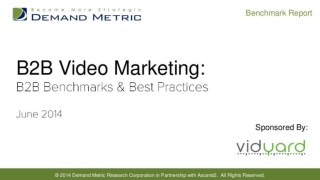 B2B Video Marketing Benchmark Report