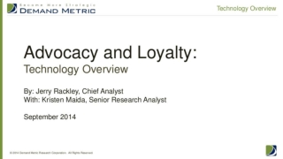 Advocacy and Loyalty Technology Overview