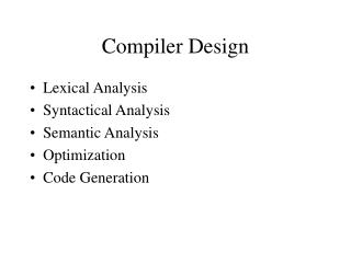 Compiler Design