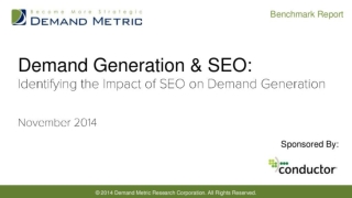 Demand Generation & SEO Benchmark Report