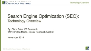 SEO Technology Overview