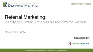 Referral Marketing Benchmark Report