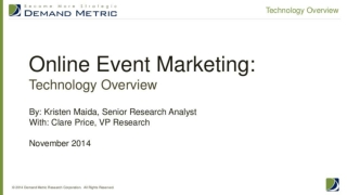 Online Event Marketing Technology Overview