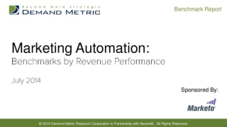 Marketing Automation Benchmark Report