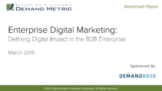 Enterprise Digital Marketing Benchmark Report