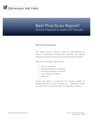 Nurturing Leads with Podcasts