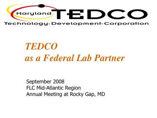 TEDCO as a Federal Lab Partner