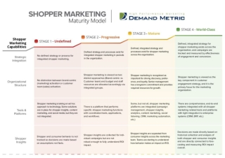 Shopper Marketing Maturity Model
