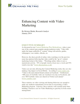 Enhancing Content with Video Marketing How-To Guide