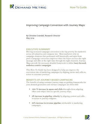 Improving Campaign Conversion with Journey Maps How-To Guide