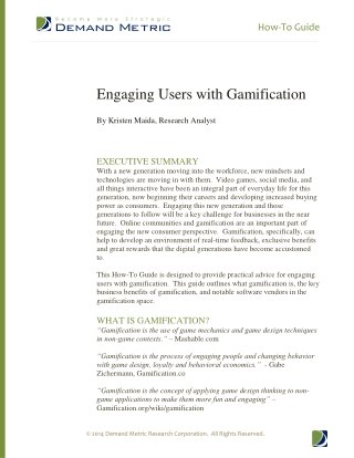 Engaging Users with Gamification How-To Guide