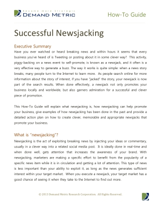 Successful Newsjacking How-To Guide