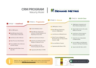 CRM Program Maturity Model