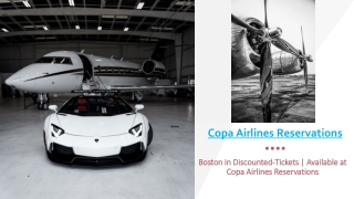 Boston in Discounted-Tickets | Available at Copa Airlines Reservations