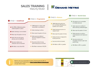 Sales Training Maturity Model
