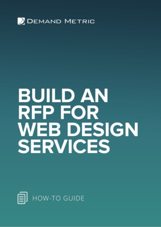 Build an RFP for Web Design Services