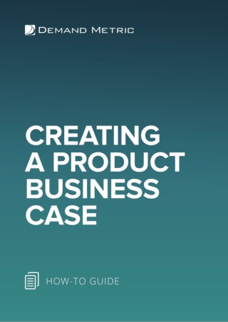 Creating a Product Business Case