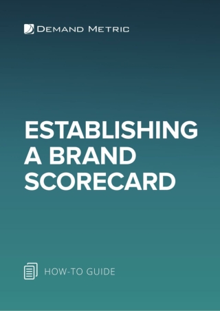 Establishing a Brand Scorecard