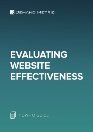 Evaluating Website Effectiveness