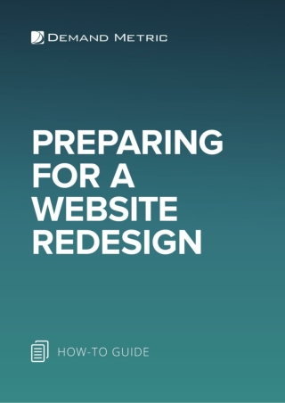 Preparing for a Website Redesign