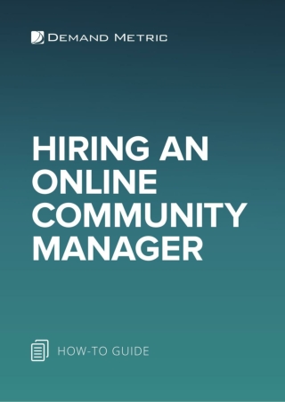 Hiring an Online Community Manager