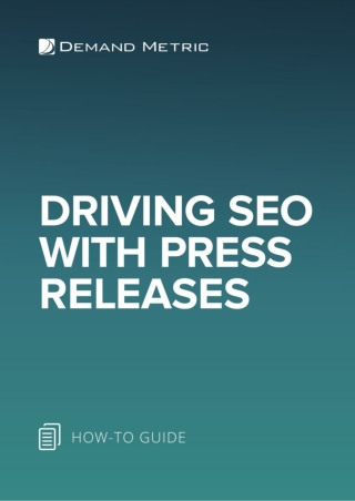 Driving SEO With Press Releases