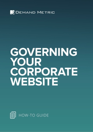 Governing your corporate website