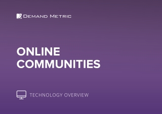 Online Communities Technology Overview