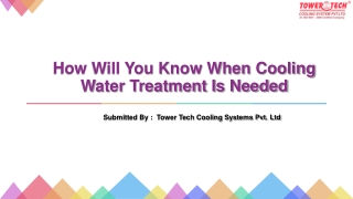 How Will You Know When Cooling Water Treatment Is Needed